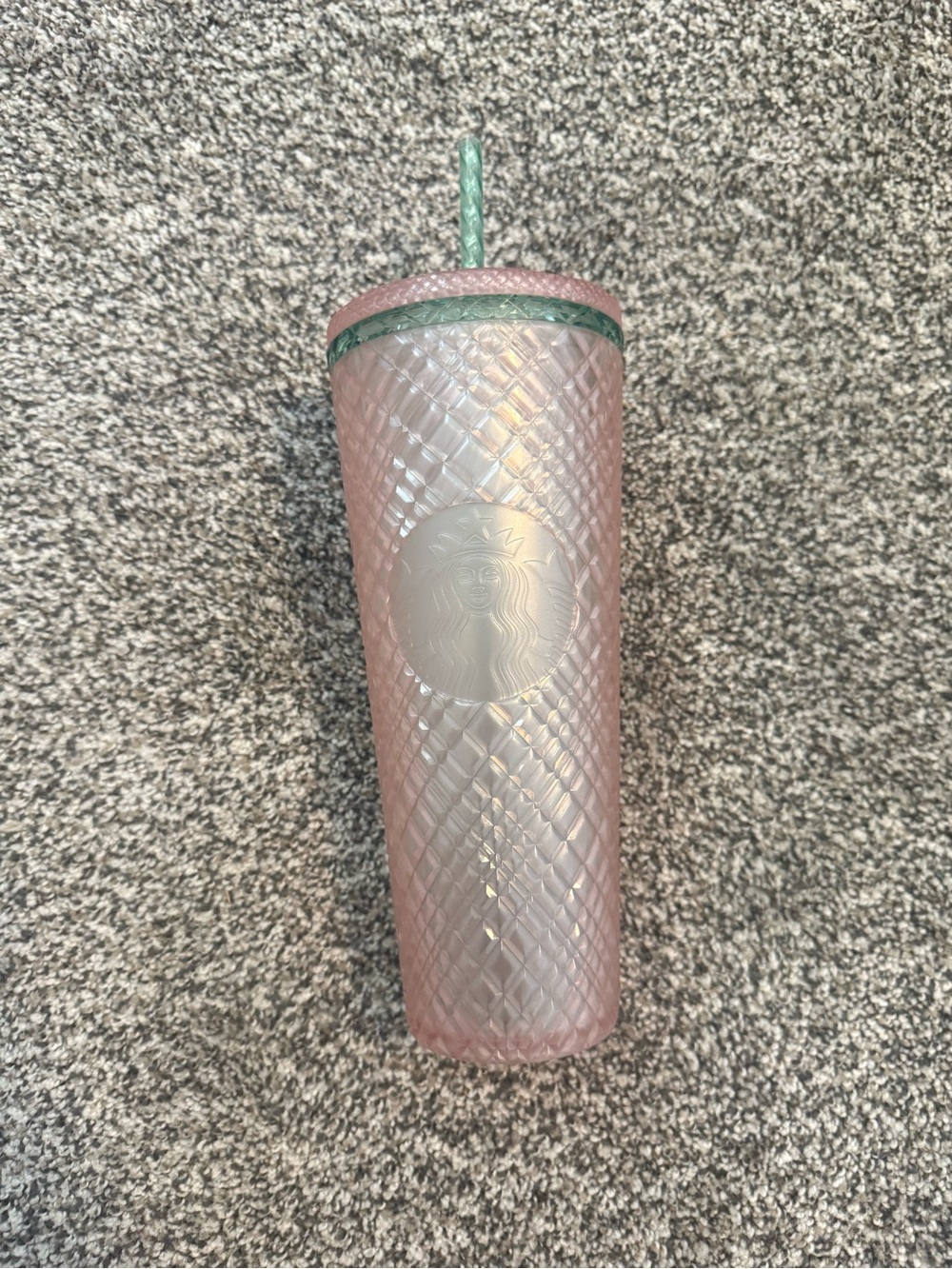 Starbucks Iridescent Pink Studded Tumbler with Green Accents